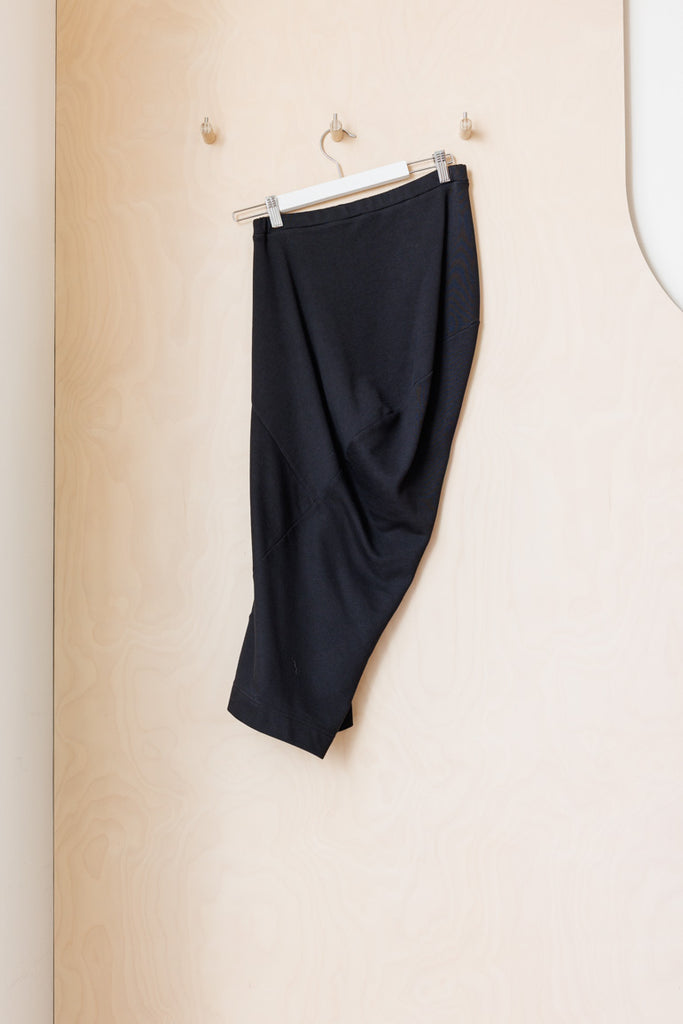 Dries Van Noten Asymmetric Jersey Skirt - Black