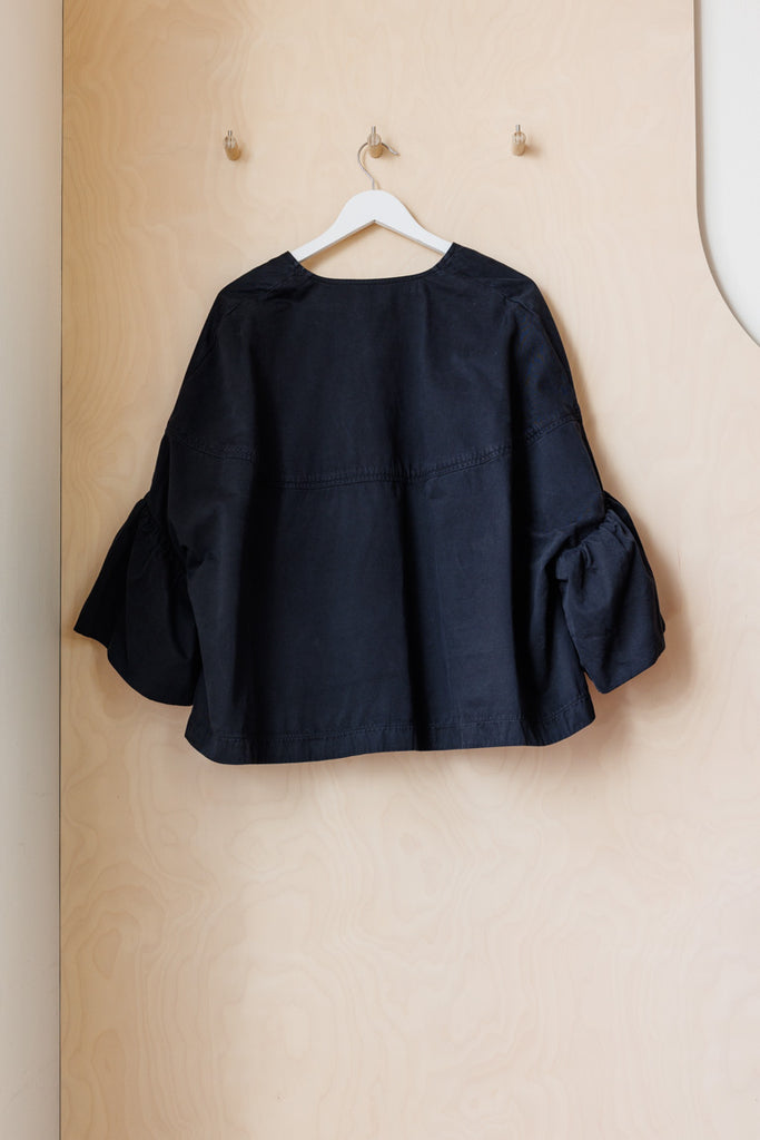 Dries Van Noten Open Gathered Sleeve Jacket - Black