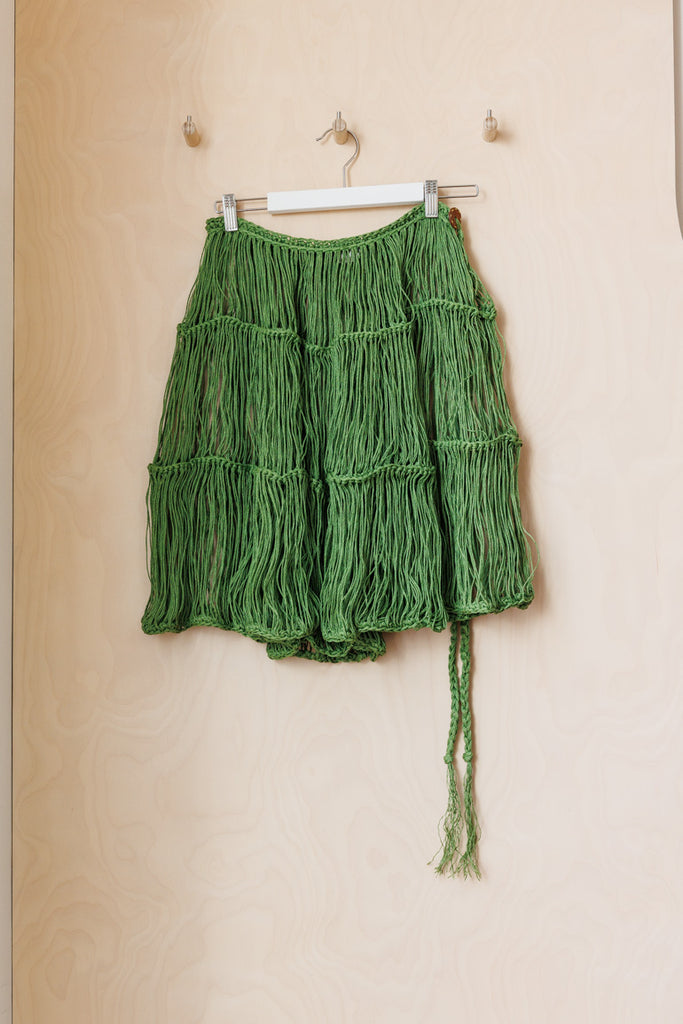 Issey Miyake Bamboo Tiered Skirt - Green