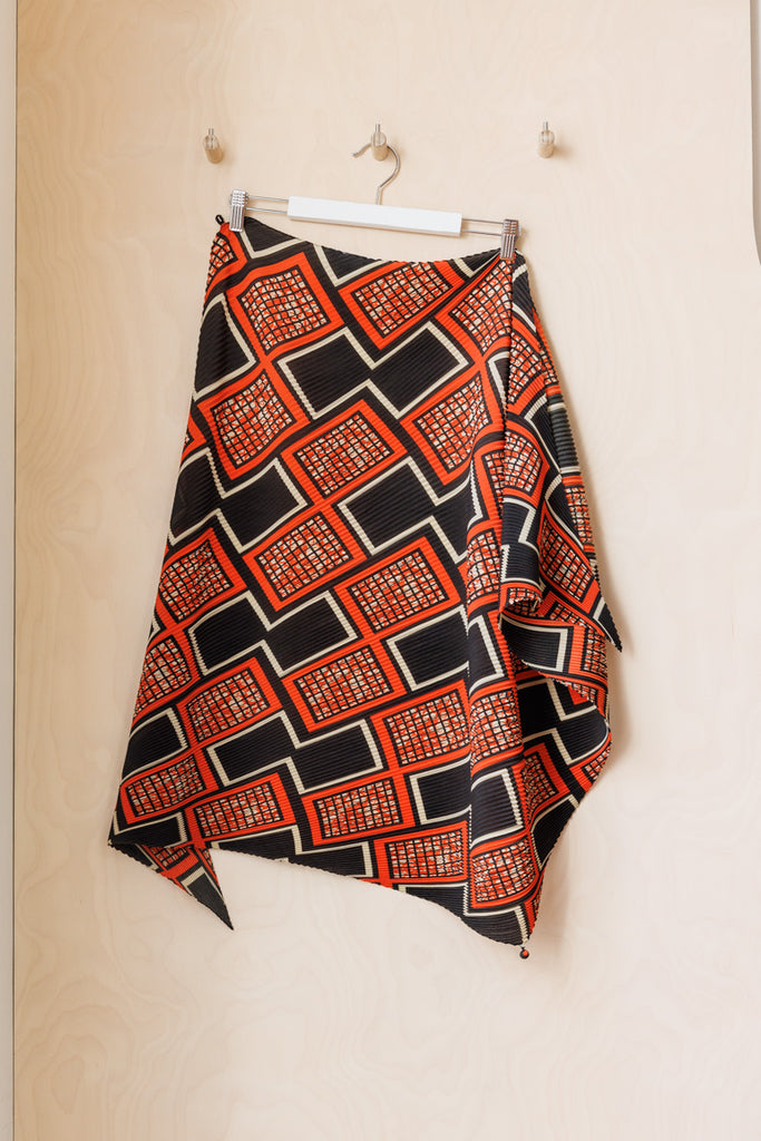 Issey Miyake Patterned Pleated Scarf - Multi