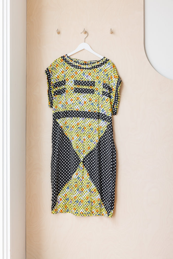 Bernhard Willhelm Patchwork Dress - Yellow/Black