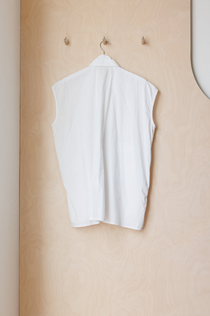 Sofie D'Hoore Sleeveless Square Pocket Shirt - White