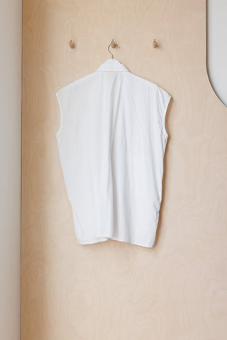 Sofie D'Hoore Sleeveless Square Pocket Shirt - White