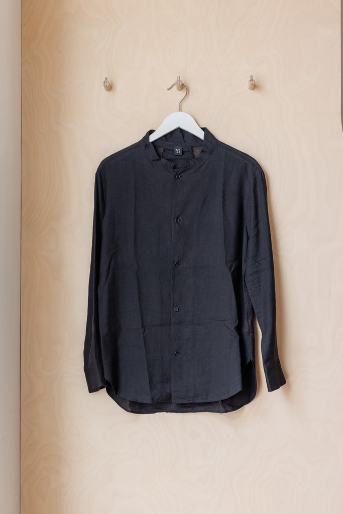 Y's by Yohji Yamamoto Stand Collar Shirt - Black