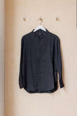 Y's by Yohji Yamamoto Stand Collar Shirt - Black