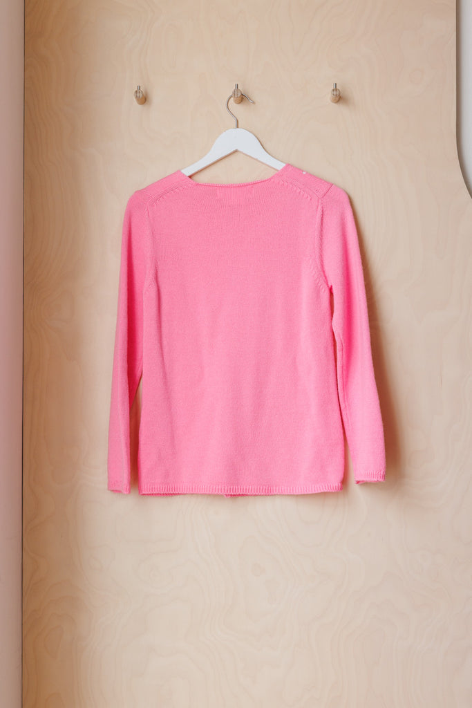 Comme Des Garçons Distressed Sweater - Pink