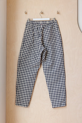 Casey Casey Check Verger Pant - Navy/Ivory