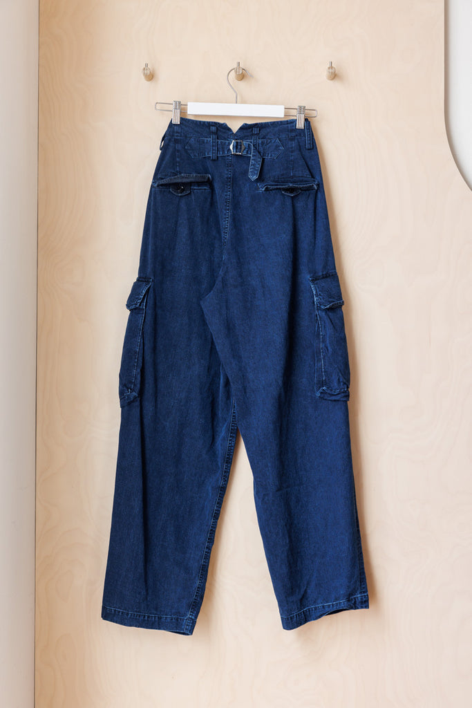 Y's by Yohji Yamamoto Denim Cargo Pants - Indigo