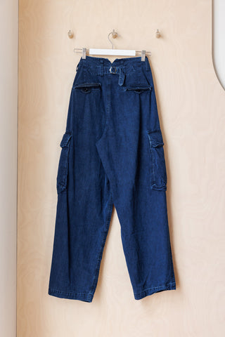Y's by Yohji Yamamoto Denim Cargo Pants - Indigo