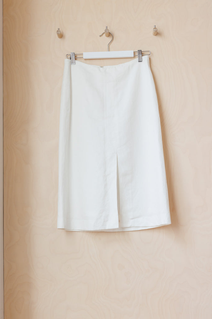 Dries Van Noten Twill Midi Skirt - White