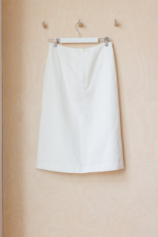 Archives Dries Van Noten Twill Midi Skirt - White