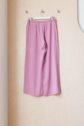 Dries Van Noten Drawstring Wide Pant - Mauve