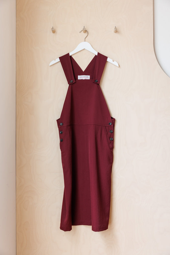 Comme Des Garçons Girl Pinafore - Burgundy