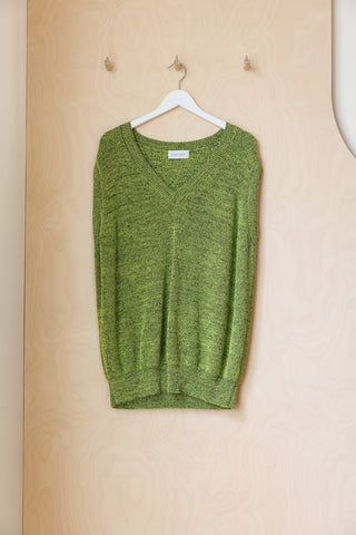 Christian Wijnants Kristof Knit Vest -Lime/Black