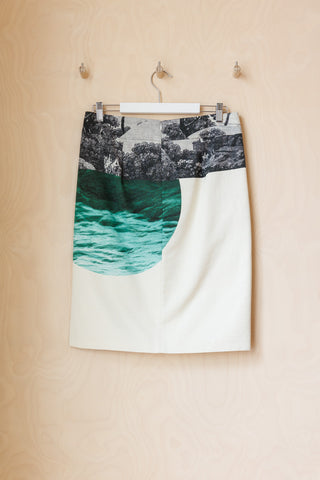 Dries Van Noten Printed Skirt - Cream/Green