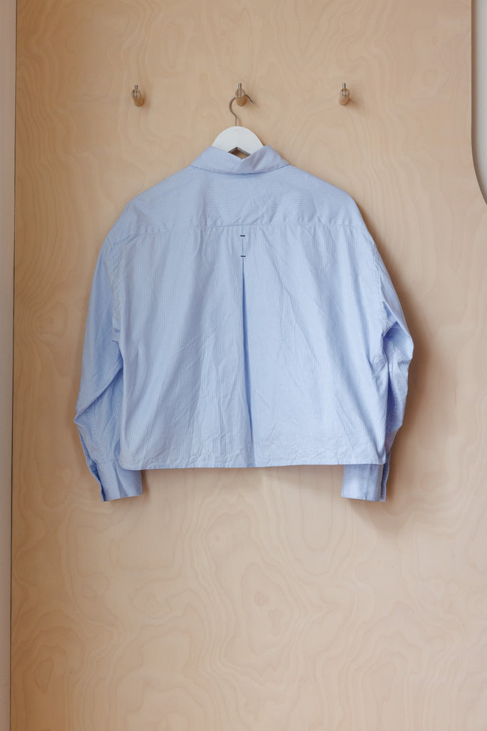 Cordera Pleat Front Shirt - Blue/White