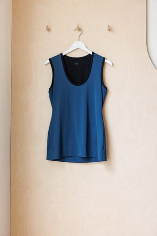 Y-3 Double Layer Tank Top - Petrol/Black