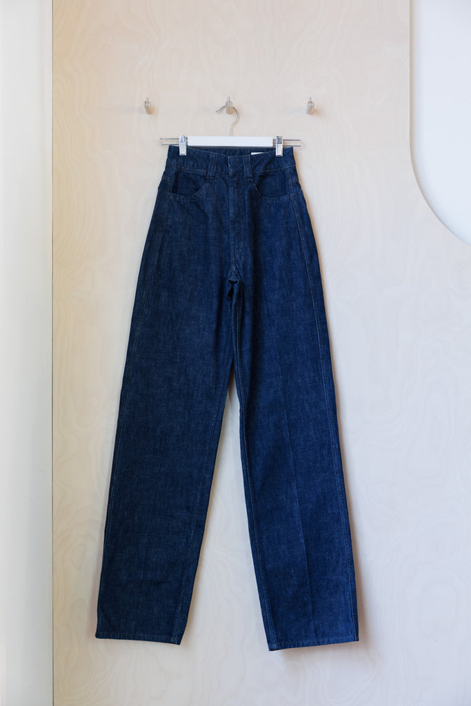 Lemaire High Waist Straight Leg Jeans - Indigo