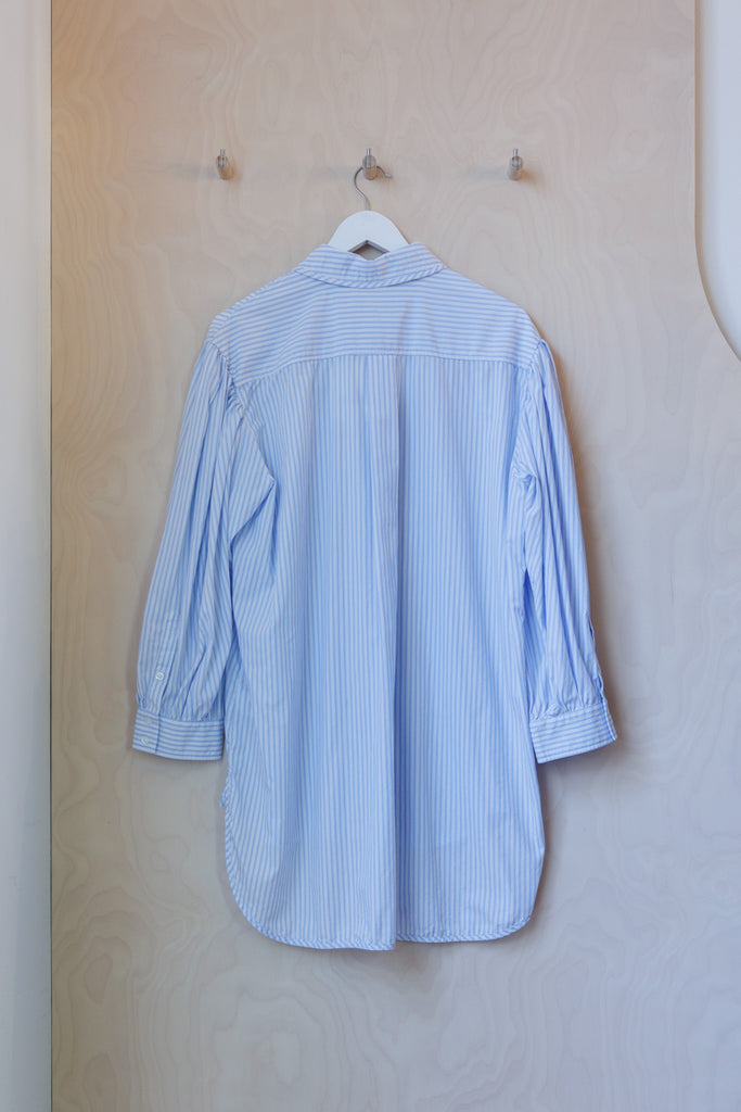 Simone Rocha Striped Puff Sleeve Shirt - Blue