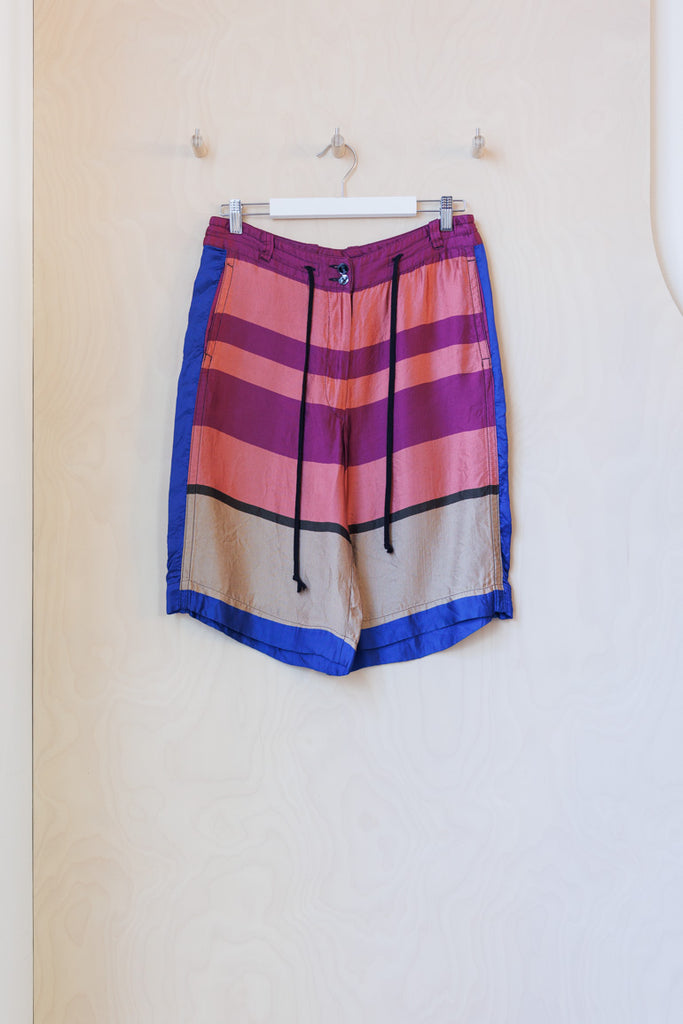 Dries Van Noten Stripe Bermuda Shorts - Pink/Blue