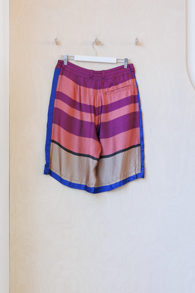 Dries Van Noten Stripe Bermuda Shorts - Pink/Blue