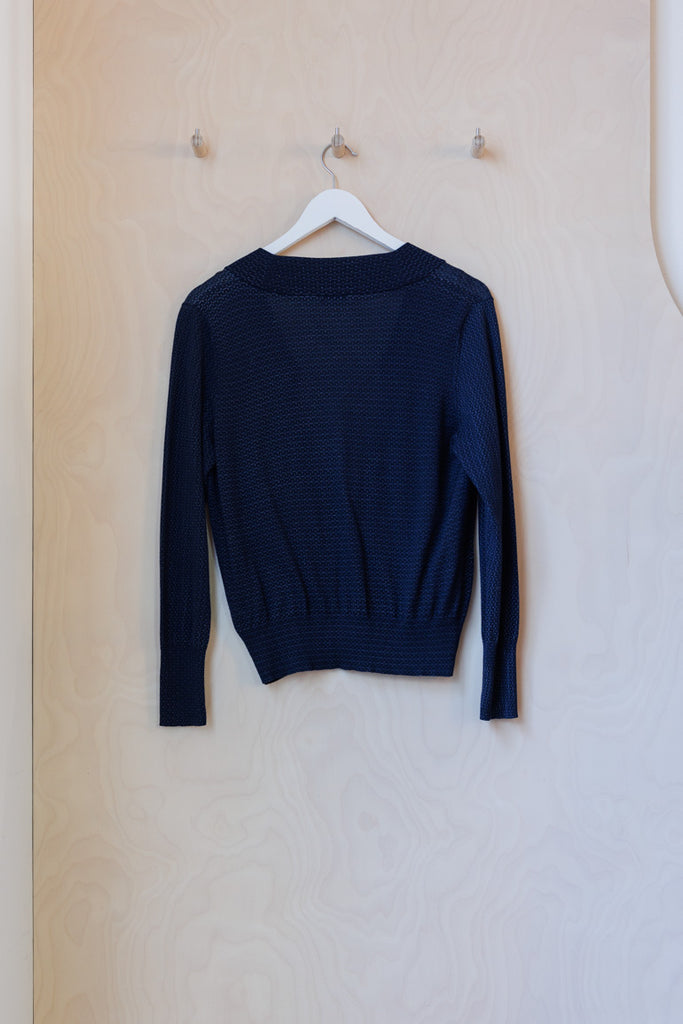 Dries Van Noten Patterned Cardigan - Navy