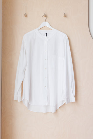 Sara Lanzi Collarless Shirt - White