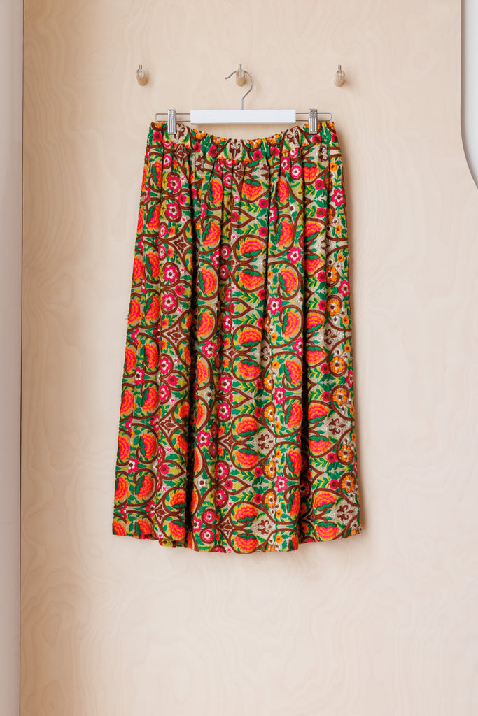 Comme Des Garçons Floral Embroidered Skirt - Multi