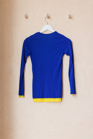 Comme Des Garçons Double Layer Top - Blue/Yellow