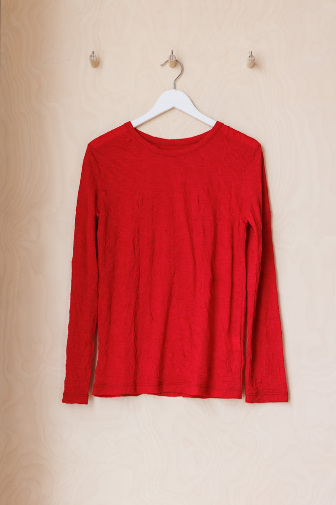 Y's by Yohji Yamamoto Long Sleeve Top - Red