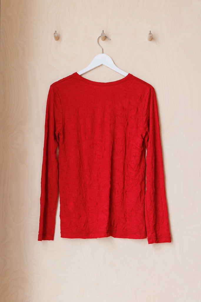 Y's by Yohji Yamamoto Long Sleeve Top - Red