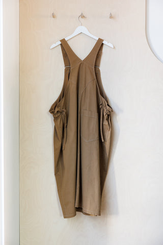 Y's by Yohji Yamamoto Side String Pinafore Dress - Tan