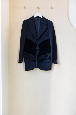 Comme Des Garçons Frill Switching Jacket - Black