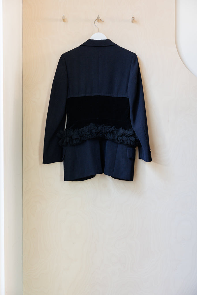 Comme Des Garçons Frill Switching Jacket - Black