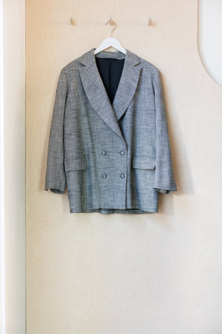 Mahsa Gentleman Check Blazer - Black/White