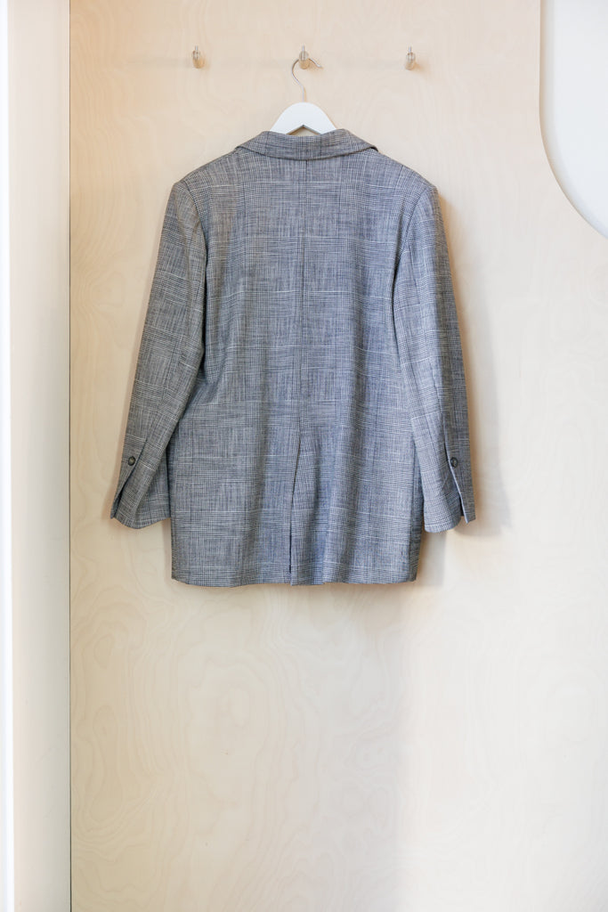 Mahsa Gentleman Check Blazer - Black/White