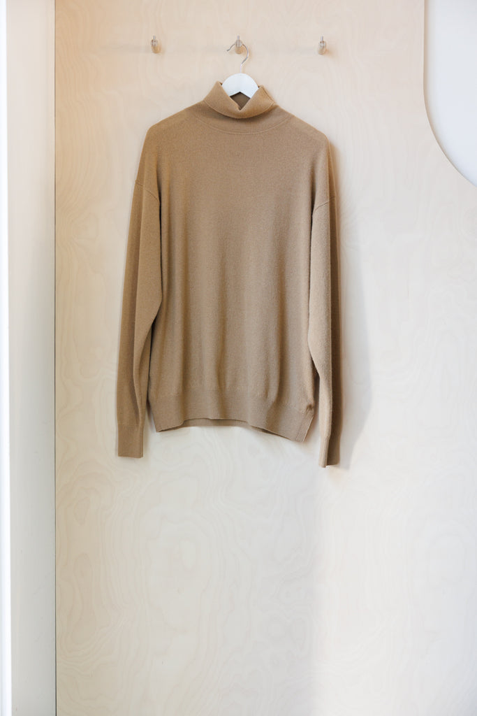 Dries Van Noten Cashmere Turtleneck Sweater - Camel