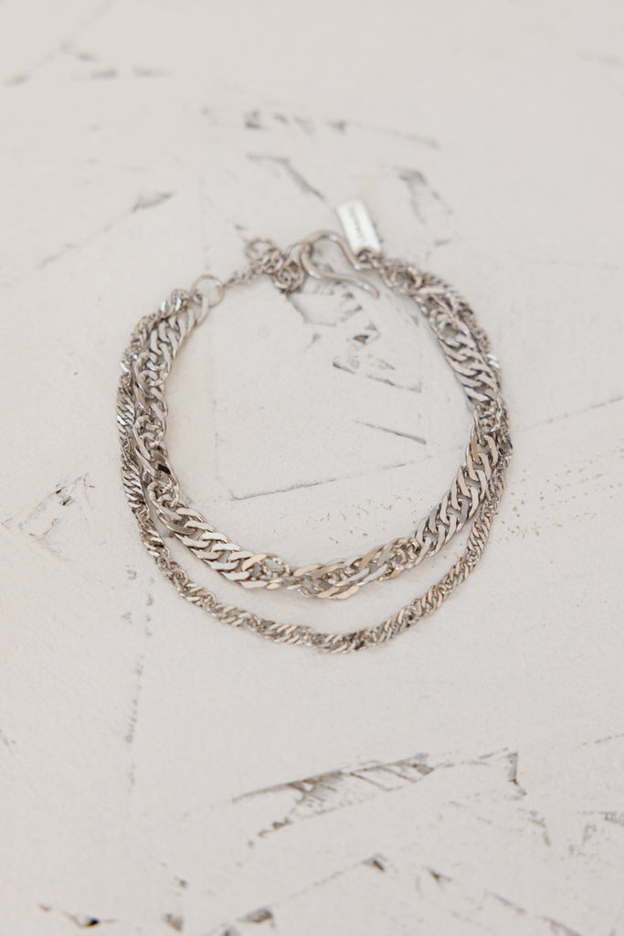 Twisted Chain Bracelet - Silver