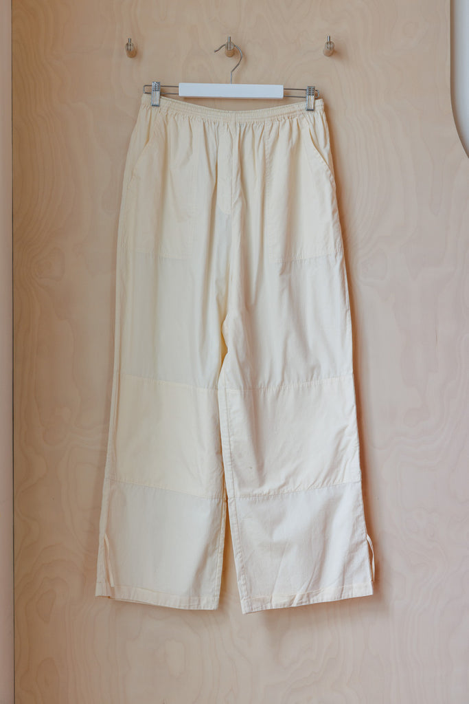 Tartan Organic Cotton Pants - Cream