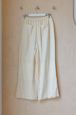 Tartan Organic Cotton Pants - Cream
