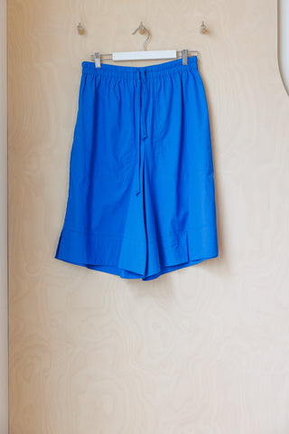 Tartan Organic Cotton Big Shorts - Blue
