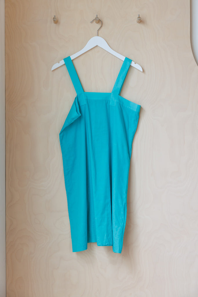 Tartan Organic Cotton Voile A-Line Mini Dress - Minty