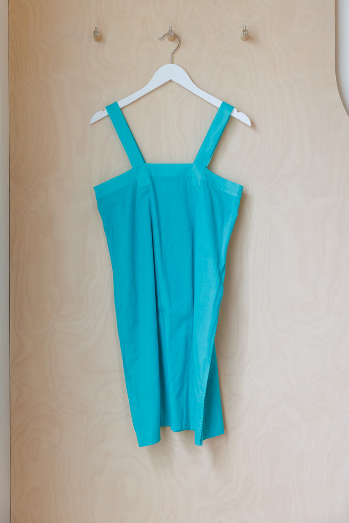 Tartan Organic Cotton Voile A-Line Mini Dress - Minty