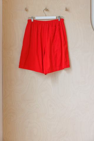 Tartan Organic Cotton Jomid Shorts - Red