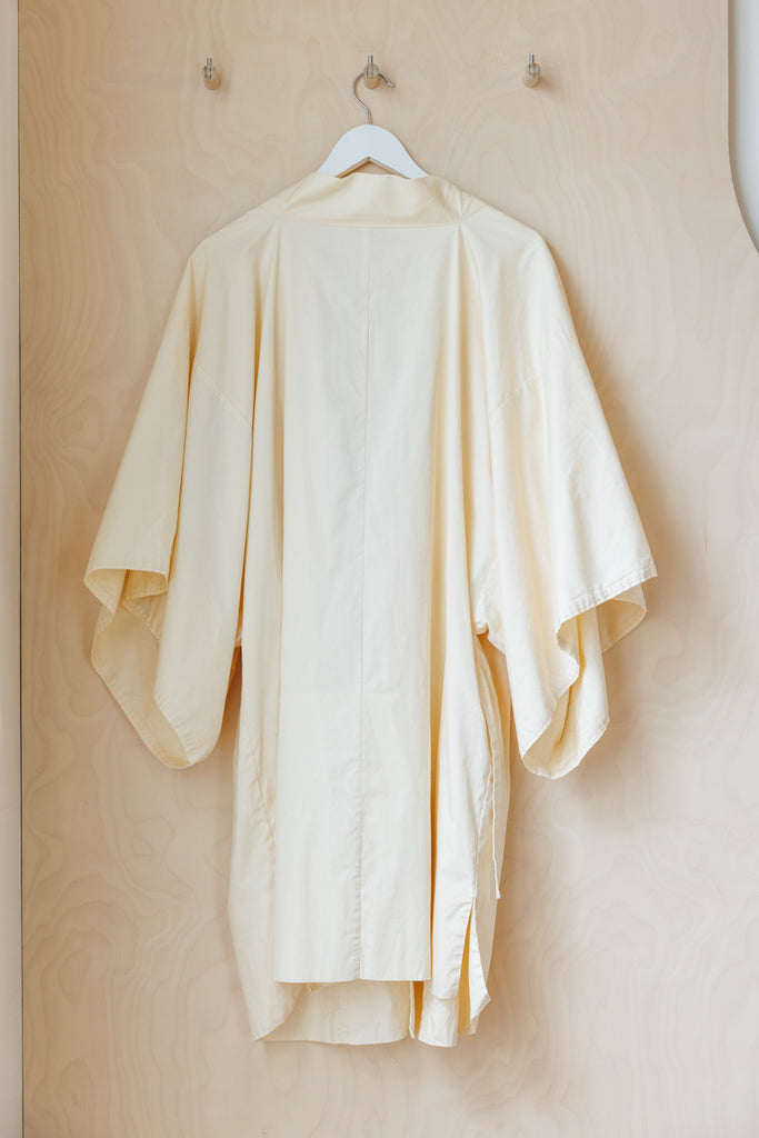 Tartan Organic Cotton Robe - Cream