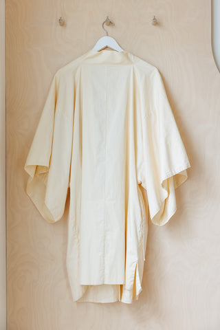 Tartan Organic Cotton Robe - Cream