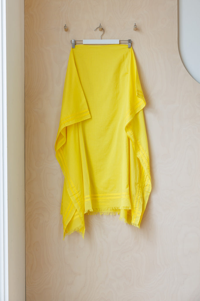 Tartan Organic Cotton Voile Sarong - Yellow