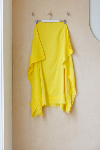 Tartan Organic Cotton Voile Sarong - Yellow