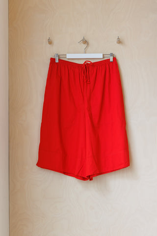 Tartan Organic Cotton Big Shorts - Sample Red