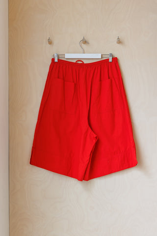 Tartan Organic Cotton Big Shorts - Sample Red